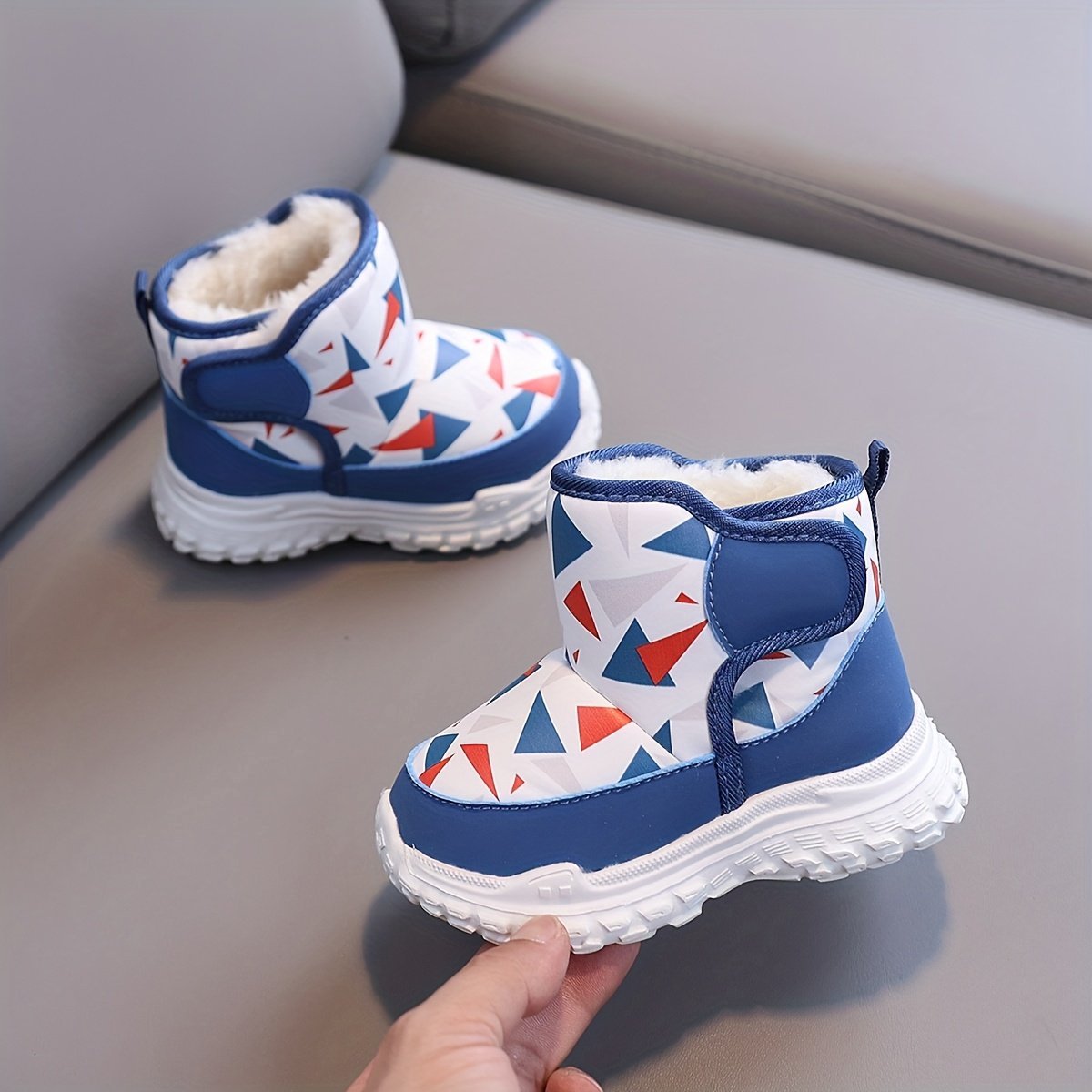 Currero Snowboots Meisjes Sneeuwlaarzen Kinderen Winterlaarzen Meisjes Gevoerde Winterschoenen Waterdicht Antislip Zool Warm Gevoerd Kinderlaarzen Blauw