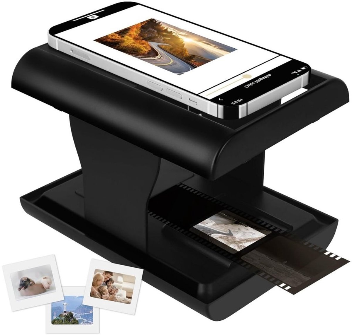 Zolvano® Negatiefscanner - Diascanner Kopen - Digitaal Maken Oude Foto's-Zwart