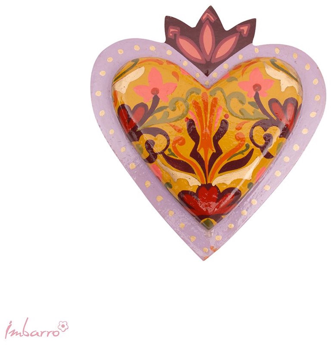 Imbarro Home & Fashion - Hart Valentina - Multi, Paars - 13.5 X 12 X 2 cm