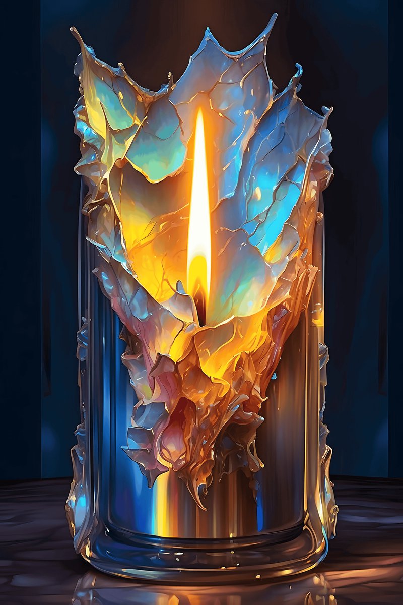 Smeltende Kaars Poster - Sfeer - Licht - Wanddecoratie - posters - formaat 70x100cm - L1999MT