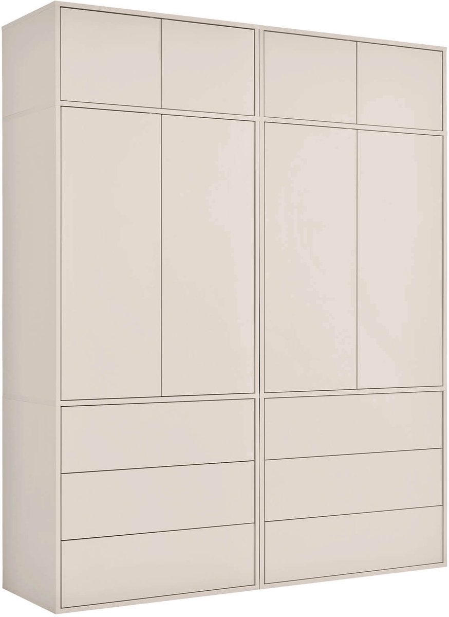mokebo kledingkast plafondhoog kasjmier 'Robe' (180x235 cm), Made in Germany, garderobekast extra hoog, halkast & kast voor slaapkamer, kinderkamer, inloopkast van hout