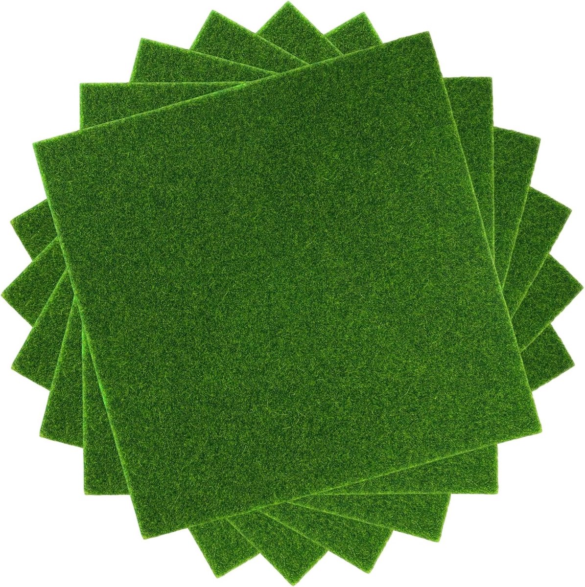Kunstgras Miniatuur 6 Stuks 15x15 cm voor Hobby & Decoratie