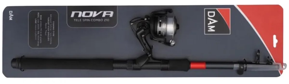 Dam Nova Tele Draaiende Combo Zilver 2.10 m / 5-25 g
