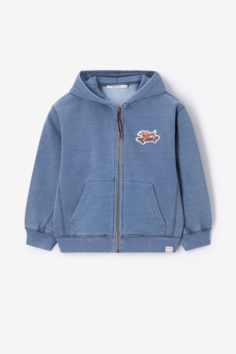 Sissy-Boy - Blauw indigo vest met patch