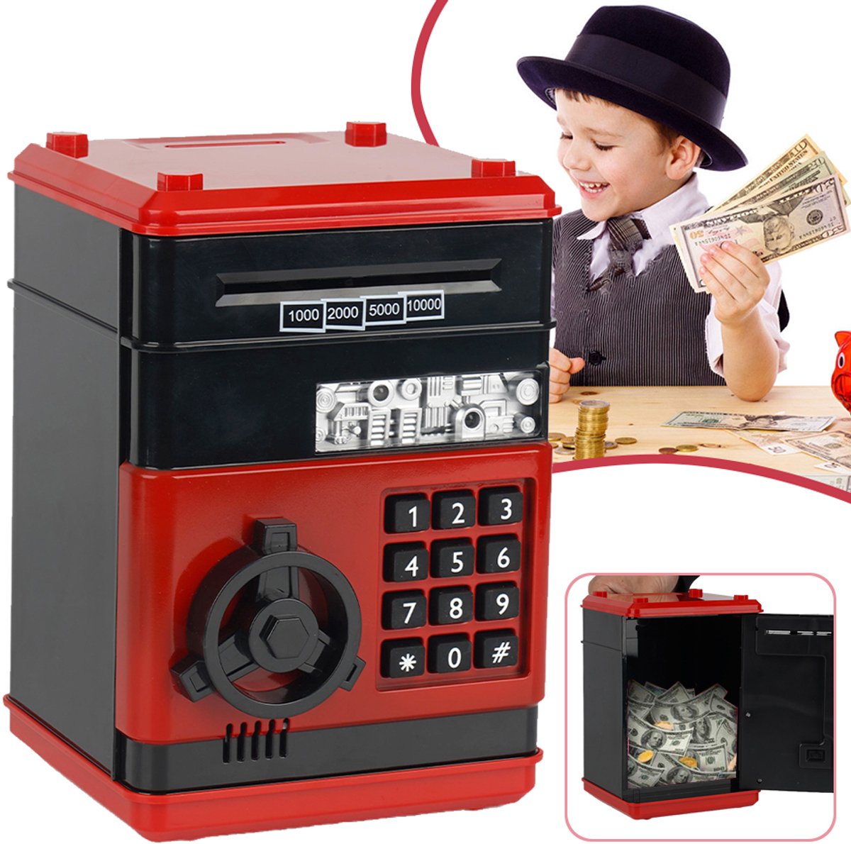 Spaarvarken - Geldautomaat Bank - Elektronische Spaarpot Voor Kinderen - Mini ATM Spaarpot Speelgoed