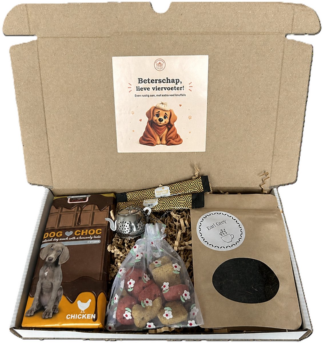 Beterschap hond brievenbus cadeau kip