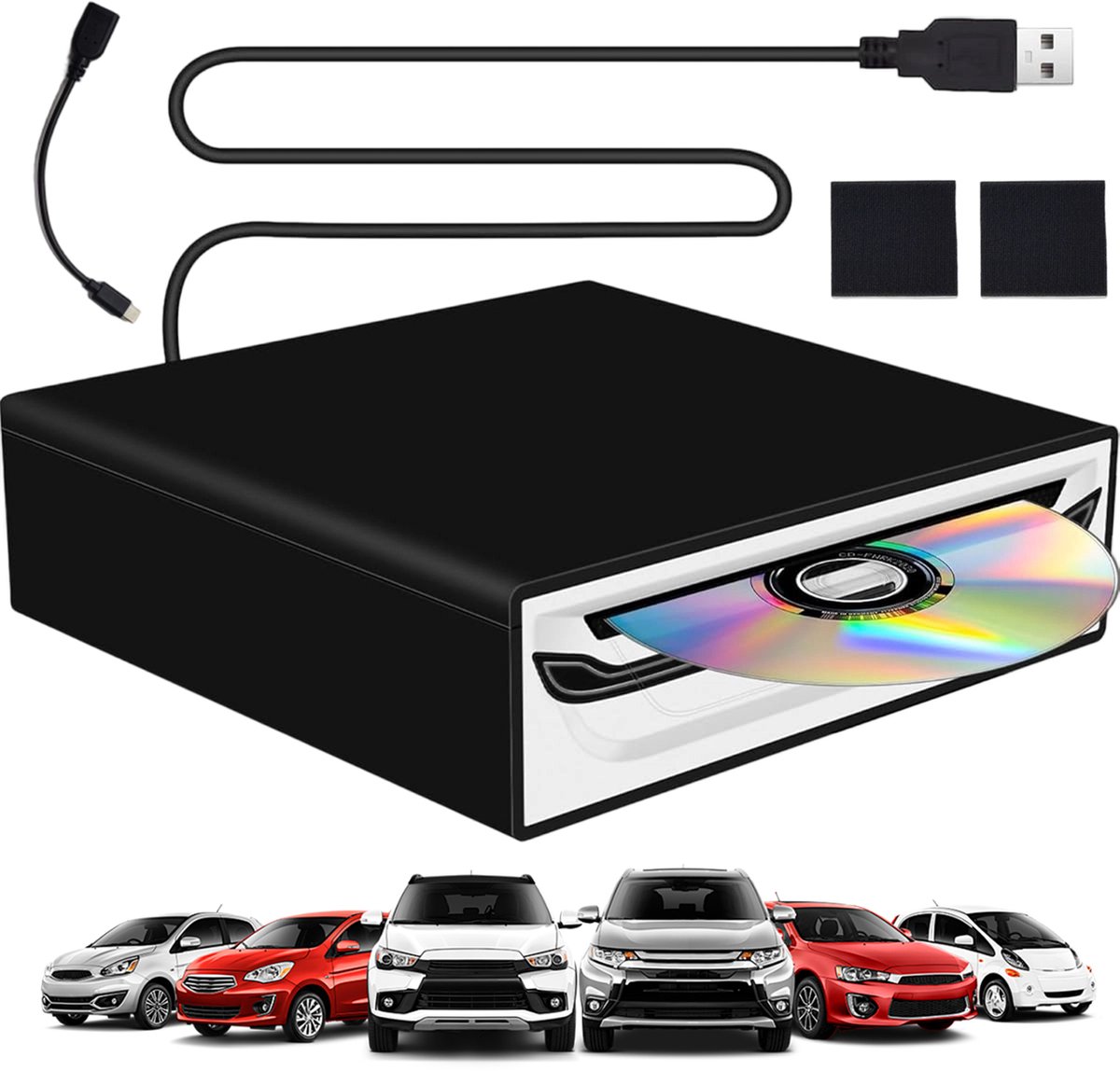 Externe CD/DVD Speler USB 2.0 - Draagbare CD/DVD Drive - CD 16X & DVD 8X - Plug & Play - Anti-Shock - Voor Laptop en PC