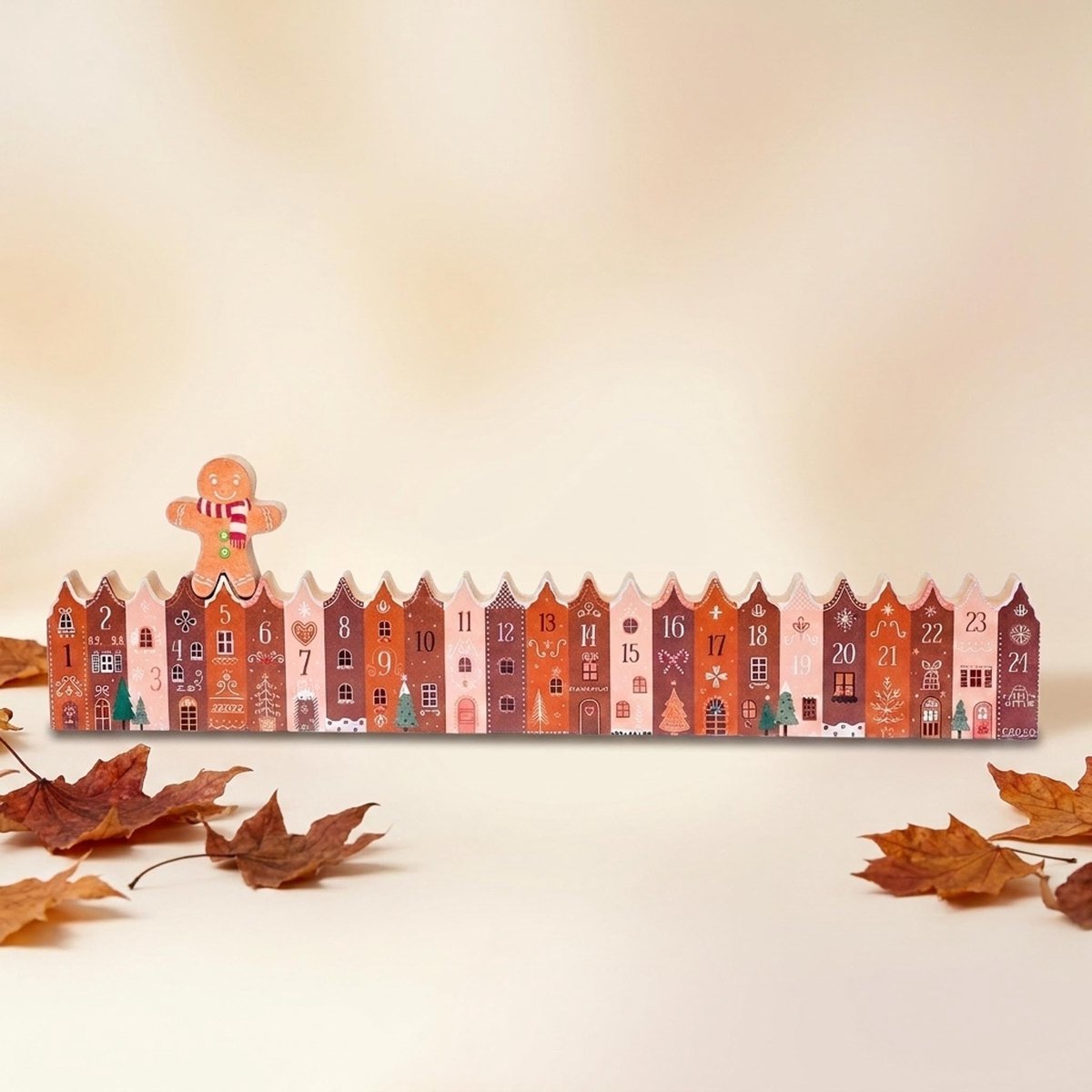 Adventskalender - Gingerbread - Huisjes - Hout