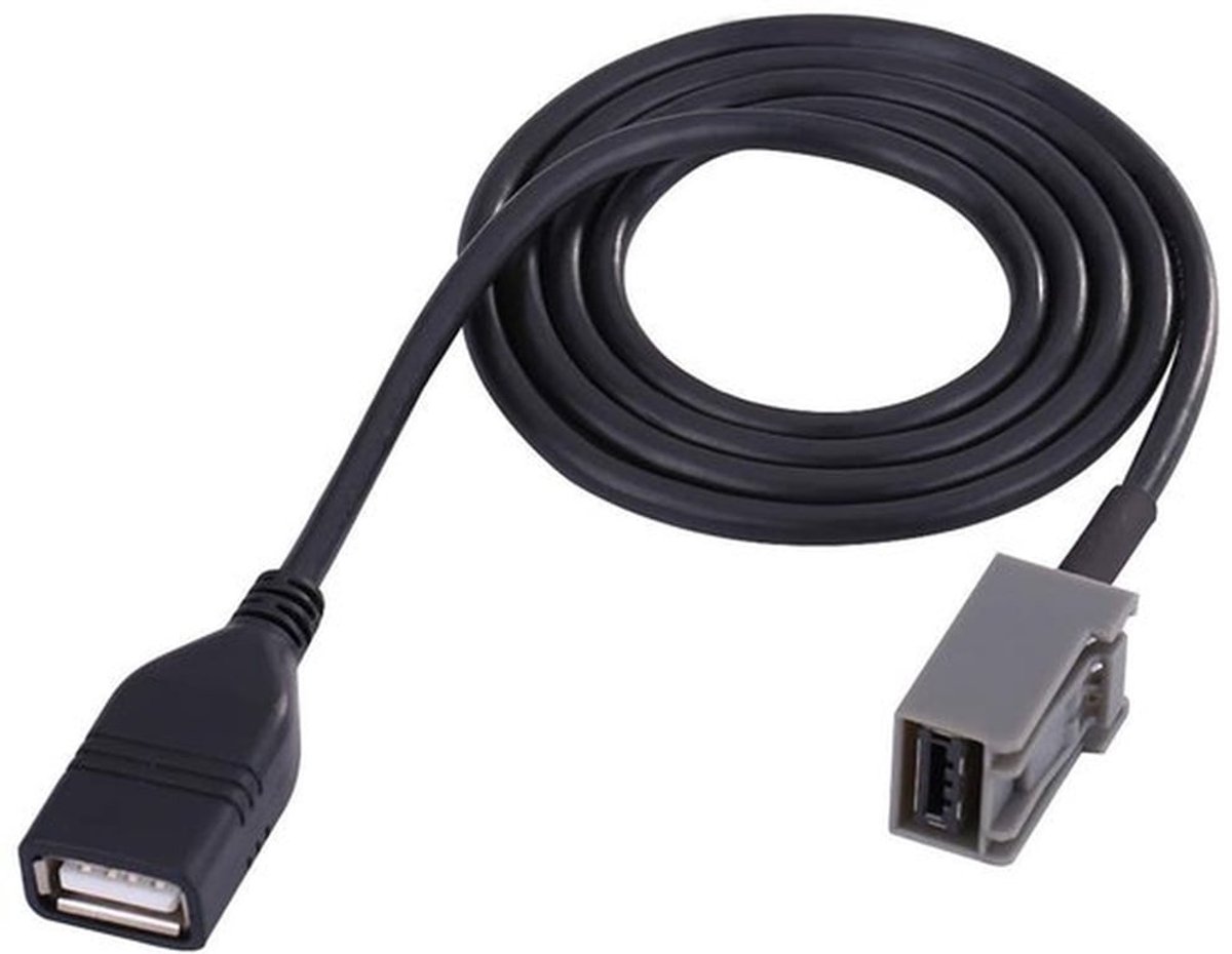 - USB Adapter Kabel - AUX In - 60cm - USB 2.0 - Geschikt voor Honda en Mitsubishi - Hoogwaardige geluidsverbinding - Geschikt voor auto