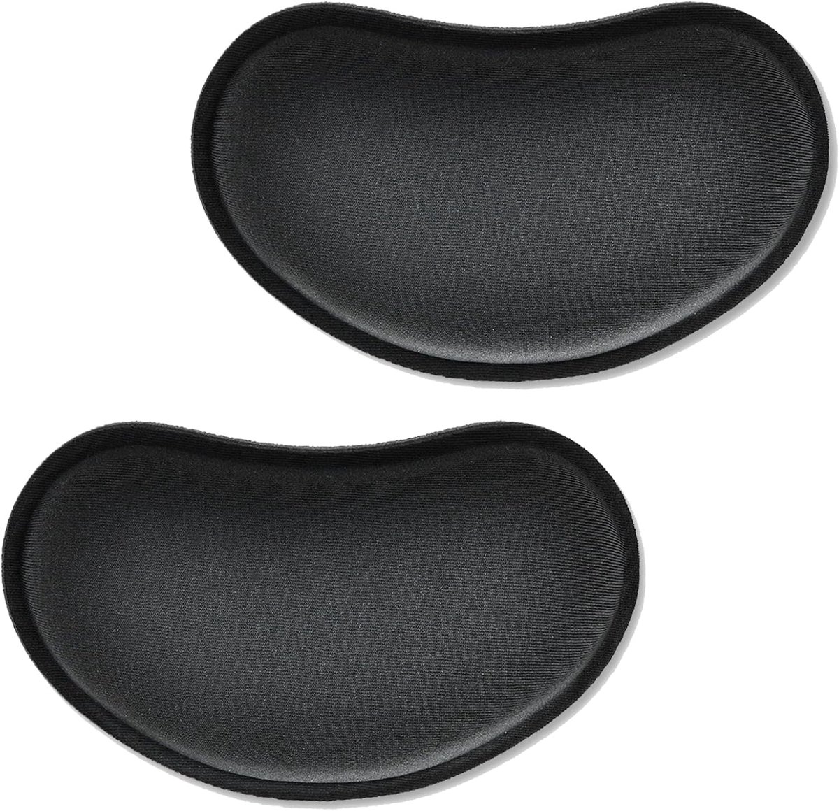 Ergonomische muispolssteun, 2 stuks, antislip, traagschuim, zwart, 13,8 x 7,7 x 1,95 cm