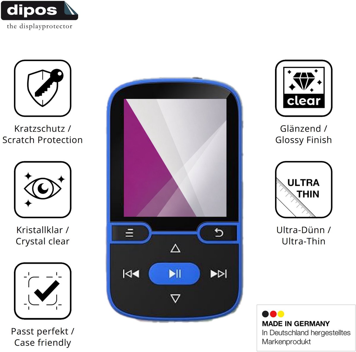 dipos – 4x Beschermfolie geschikt voor PINHUI X85 | Krasbestendige & heldere Screenprotector Ultra-Thin