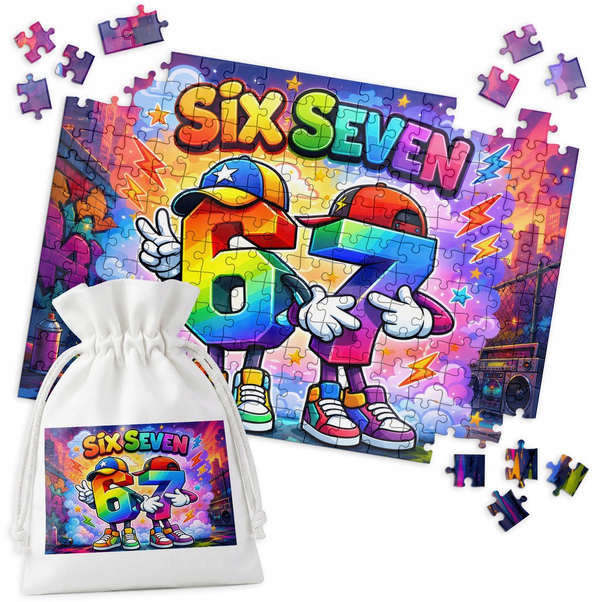 Merkloos Puzzel 192 Stukjes - Kleurrijk & Educatief Speelgoed