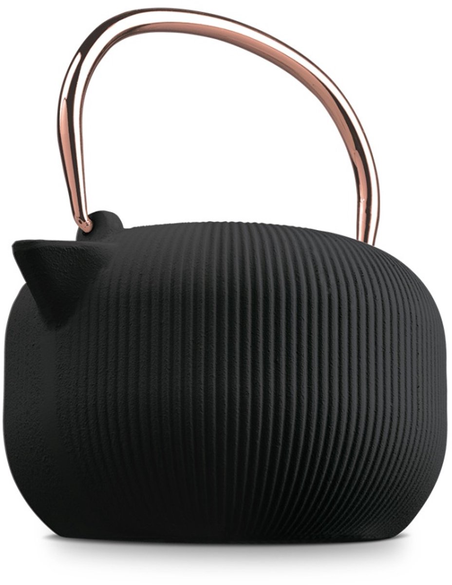 Berlinger Haus Theepot met RVS Filter - Gietijzer Zwart Roségoud - 1 Liter