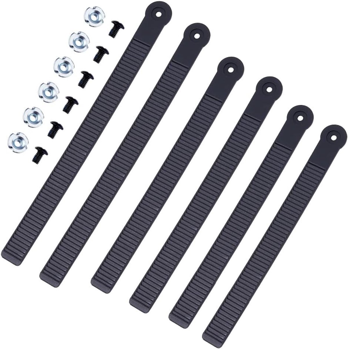6 sets vervangende snowboard binding straps in 3 maten 206/227/264mm - elastische binding riemen voor snowboarden, duurzame ladderbanden en accessoires