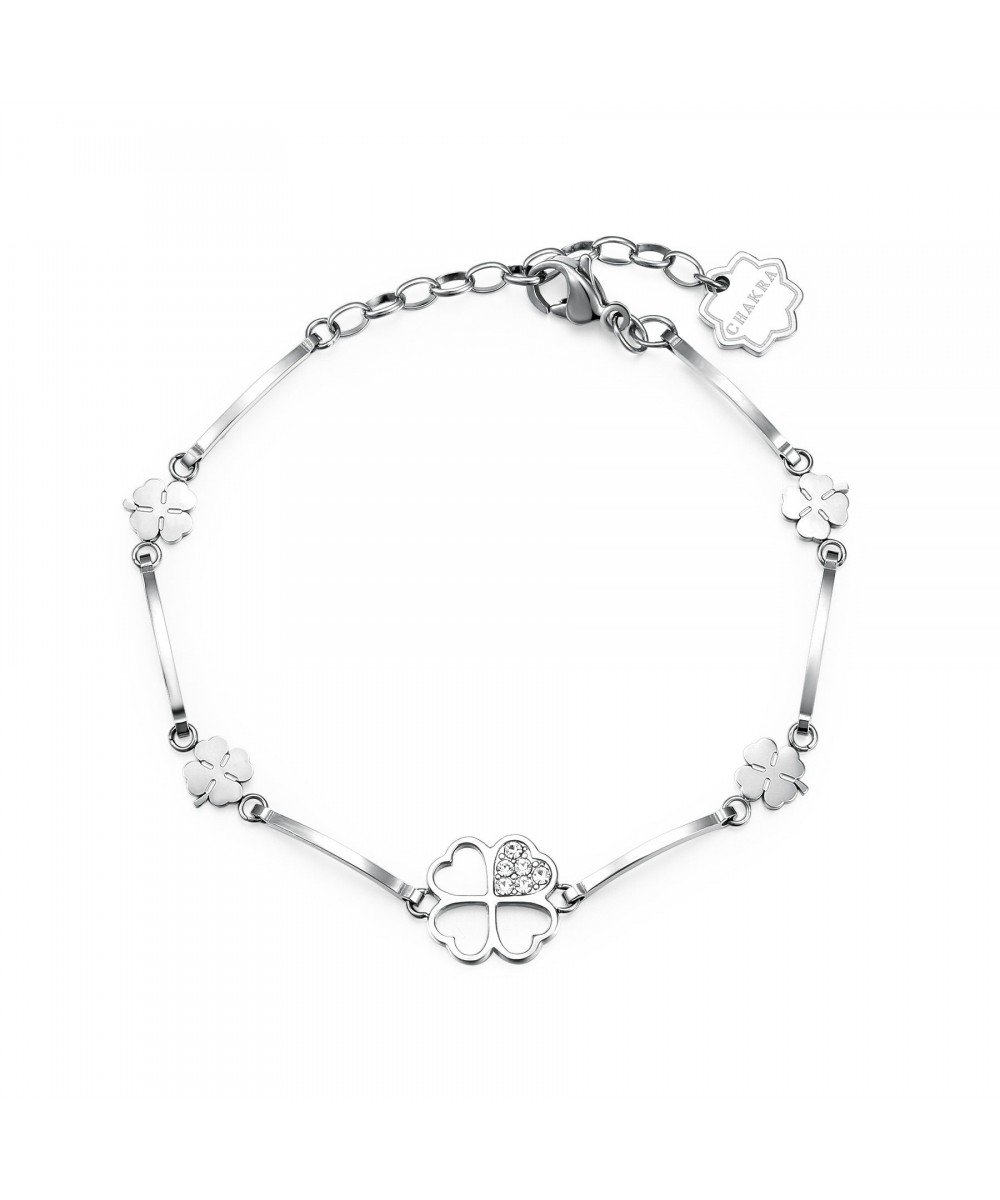 BROSWAY CHAKRA BHKB011 STAINLESS STEEL KLAVER ARMBAND MET KRISTALLEN 1 STUK