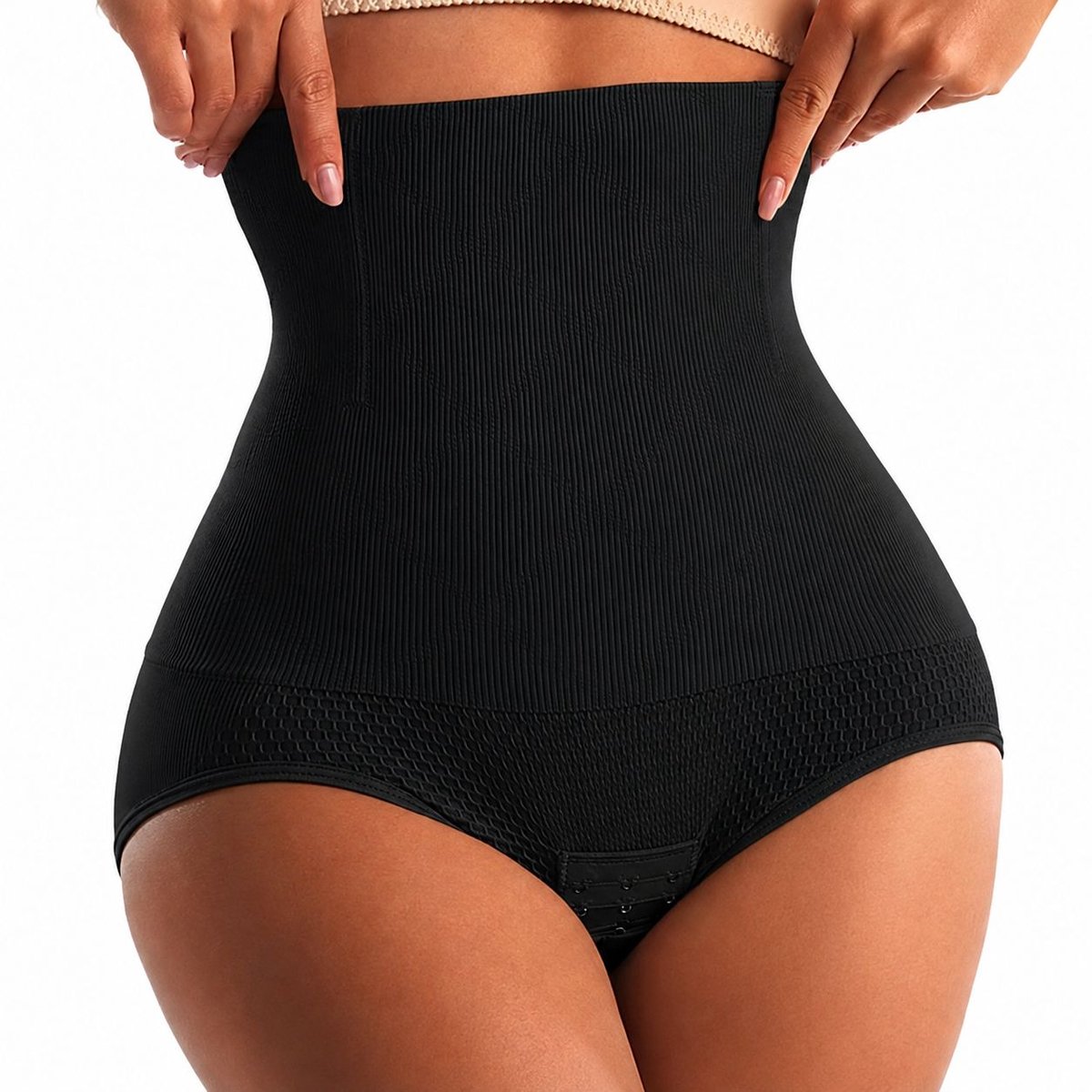 Vrouwen Body Tummy Shaper Taille Trainer Corset Afslankbroek Shapewear Schede Buik Modellering Riem Butt Lifter Ondergoed - Zwart - Maat M-L