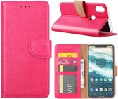 Xssive Hoesje voor Motorola Moto One - Book Case - Pink