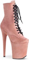 FLAMINGO-1020FS (EU 36 = US 6) 8 Heel, 4 PF Lace-Up Ankle Boot, Side Zip