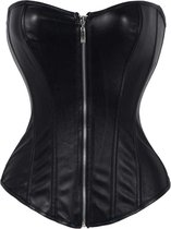 Attitude Holland Bustier -XXXXXL- Soft fake leather corset Zwart