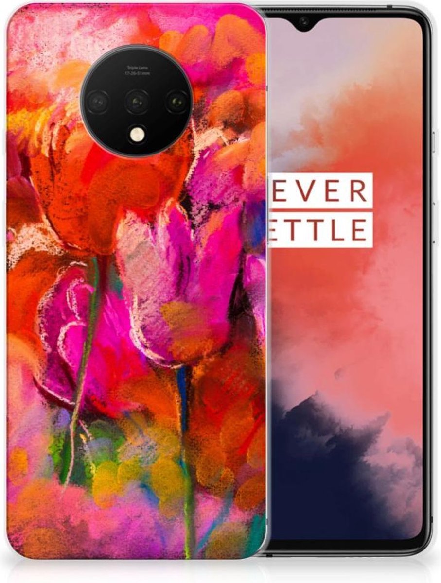 TPU Hoesje voor Hoesje maken OnePlus 7T Tulips