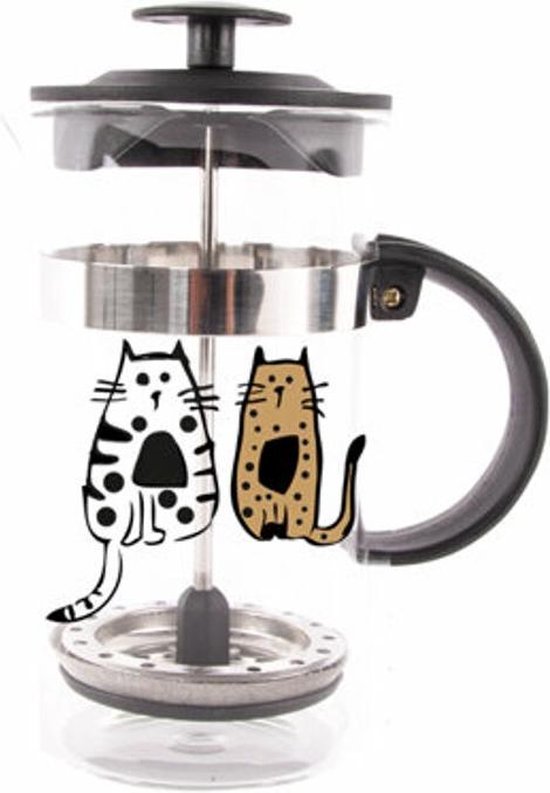 Biggdesign Katten in de Franse pers van Istanboel | Limited Edition Design | Roestvrij stalen kap | Borosilicaatglas | 350 ml | Functioneel, compact ontwerp voor koffieliefhebbers Biggdesign Katten in de Franse pers van Istanboel | Limited Edition Design | Roestvrij stalen kap | Borosilicaatglas | 350 ml | Functioneel, compact ontwerp voor koffieliefhebbers