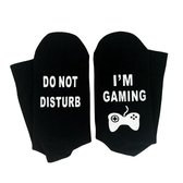 3 Pairs Funny Cotton Socks Do Not Disturb Socks(Black)