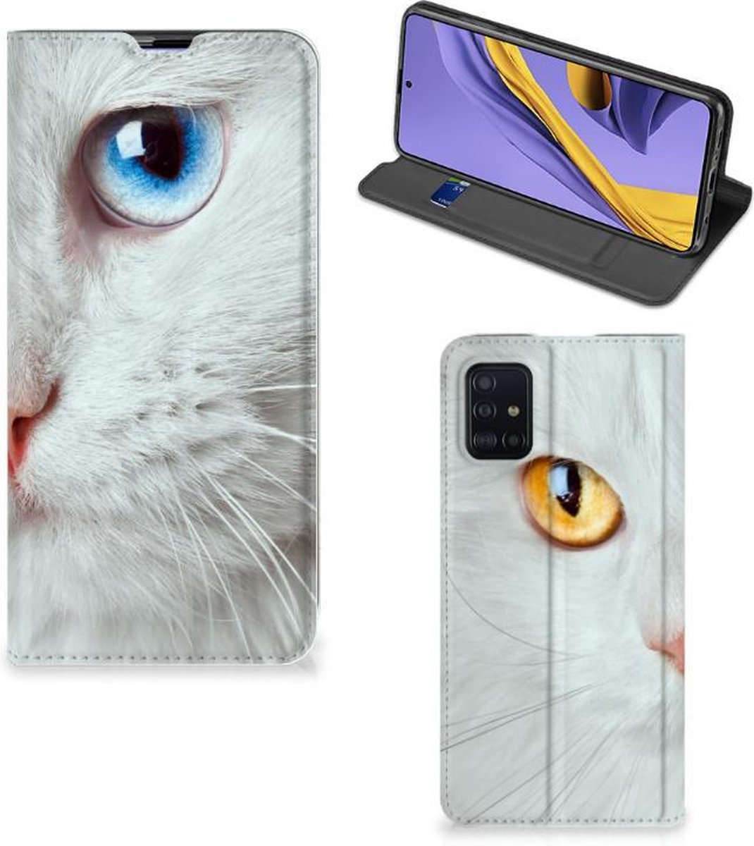 Samsung Galaxy A51 Hoesje maken Witte Kat