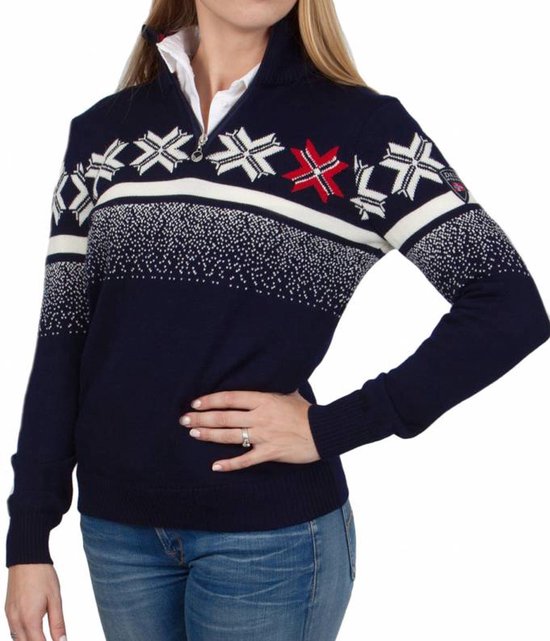 Kwijting Zonsverduistering mobiel Dale of Norway ® "Olympic Passion" Dames Pullover, Donkerblauw | bol.com