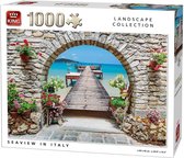 Seaview in Italie - Legpuzzel Landschap  1000 Stukjes  68 x 49 cm Volwassenen en Jongeren
