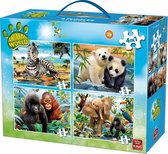 Dieren wereld 4 in1 Legpuzzel