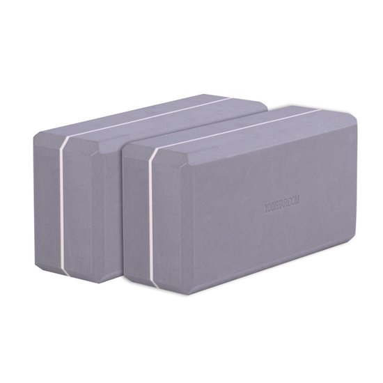 Yoga Block - yogiblock basisset van 2 graphite Yogablok YOGISTAR - Yogistar