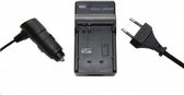 VHBW Camera accu snellader compatibel met o.a. Olympus Li-50B, Li-90B en Li-92B en Sony NP-BK1 en NP-FK1 accu's