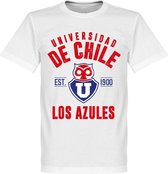 Universidad de Chile Established T-Shirt - Wit - 5XL