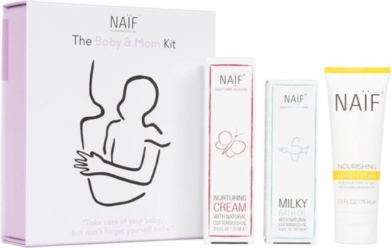Naif The baby & mom kit - 3 stuks - verzorgingsset - Naïf