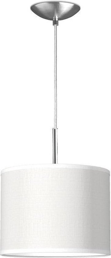 Home Sweet Home hanglamp Bling - verlichtingspendel Tube Deluxe inclusief lampenkap - lampenkap Ø 25 cm - pendel lengte 100 cm - geschikt voor E27 LED lamp - wit
