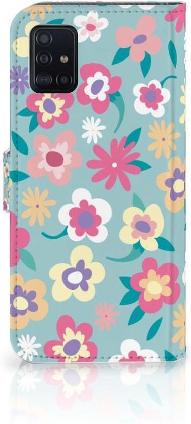 Protection Housse Samsung Galaxy A51 Portefeuille Flower Power