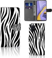 Samsung Galaxy A51 Telefoonhoesje met Pasjes Zebra