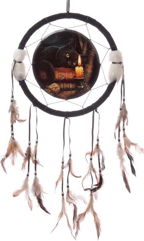Dromenvanger zwarte kat lisa parker 33cm - the witching hour cat-