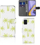 Geschikt voor Samsung Galaxy A51 Hoesje Palmtrees