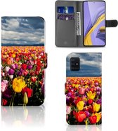 Hoesje Geschikt voor Samsung Galaxy A51 Tulpen