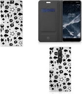 Nokia 5.1 (2018) Mobiel BookCase Zilver Punk