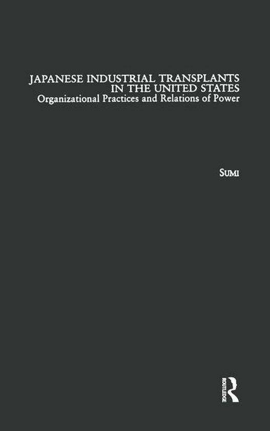 Japanese Industrial Transplants in the United States - cover