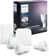 Pack de démarrage Philips Hue - Ambiance White et couleur - GU10