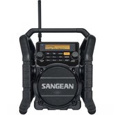 Sangean U-5 DBT bouwradio - Stootvaste radio met DAB+, FM, Aux, Bluetooth - Waterdicht, stofdicht, stofvast - Zwart