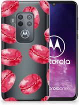 Motorola One Zoom Siliconen Case Pink Macarons