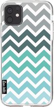 Casetastic Apple iPhone 11 Hoesje - Softcover Hoesje met Design - Tiffany Fade Chevron Print