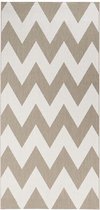 Loper binnen & buiten zigzag Unique - beige 80x200 cm