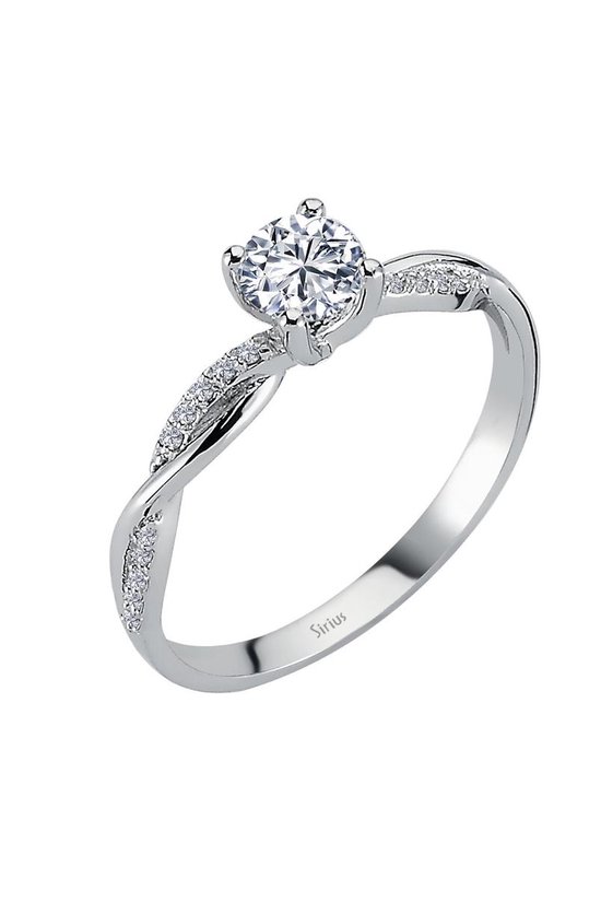 helpen eigendom twijfel Gouden 0.48 Ct Diamant in F Kleur Luxe Verlovingsring Met Certificaat |  bol.com