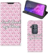 Motorola One Zoom Design Case Flowers Pink DTMP