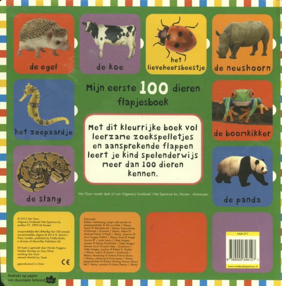 Mijn eerste 100 - Mijn eerste 100 dieren flapjesboek - back cover